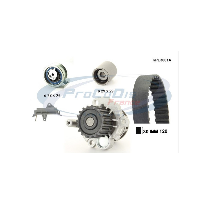 Kit de distribution + pompe à eau PROCODIS FRANCE