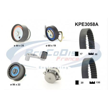 Kit de distribution + pompe à eau PROCODIS FRANCE