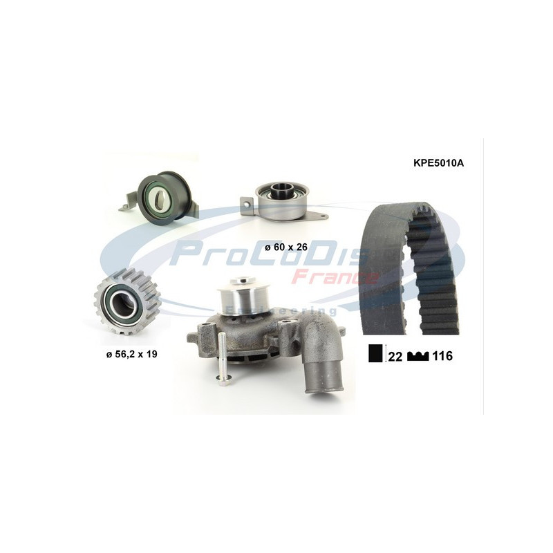 Kit de distribution + pompe à eau PROCODIS FRANCE