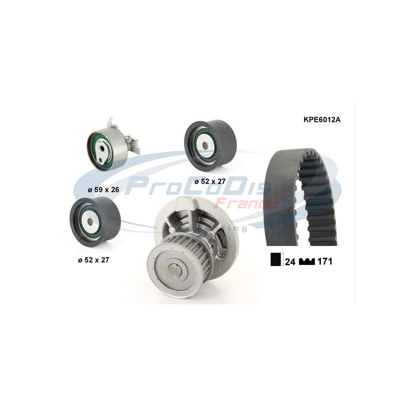 Kit de distribution + pompe à eau PROCODIS FRANCE