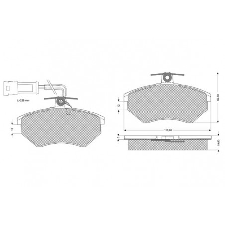 Jeu de quatre plaquettes de...