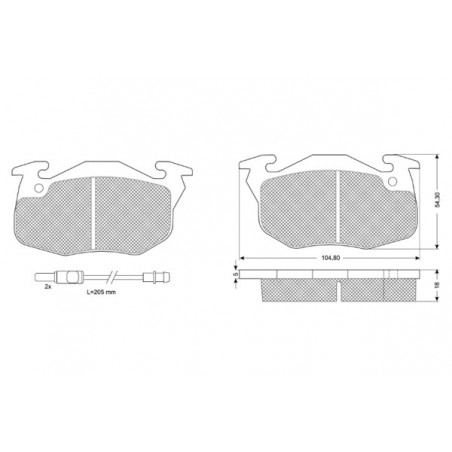 Jeu de quatre plaquettes de...