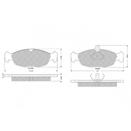 Jeu de quatre plaquettes de...