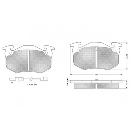 Jeu de quatre plaquettes de...