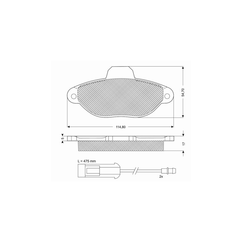 Jeu de quatre plaquettes de frein à disque PROCODIS FRANCE