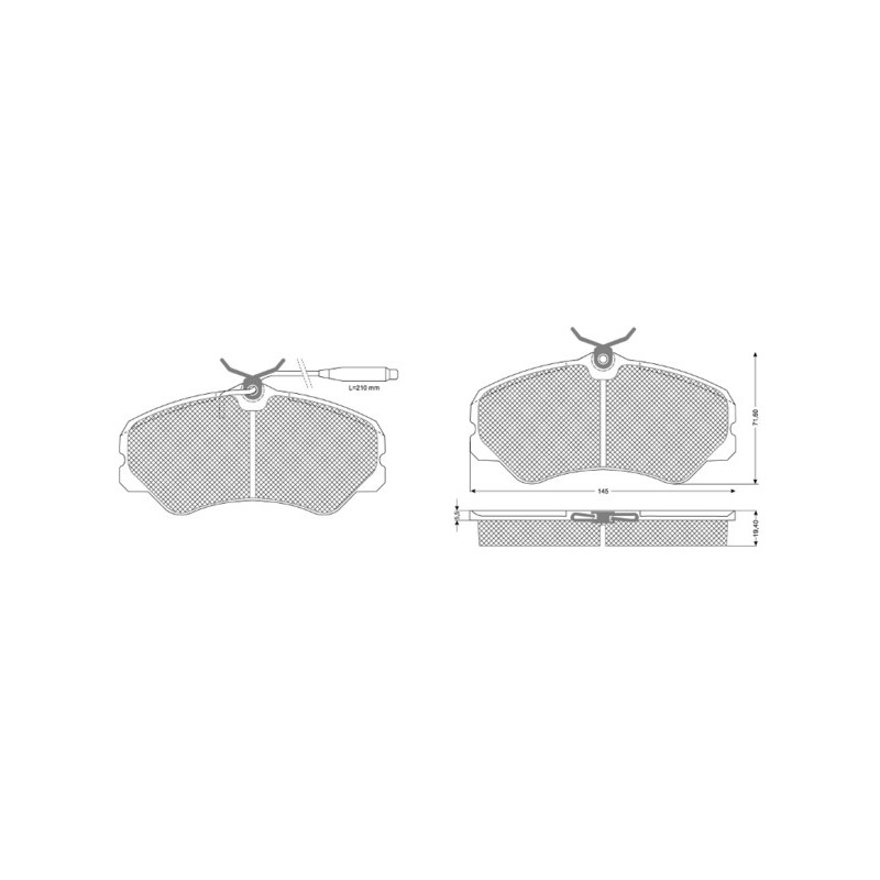 Jeu de quatre plaquettes de frein à disque PROCODIS FRANCE