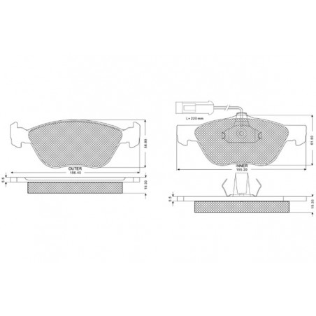 Jeu de quatre plaquettes de...