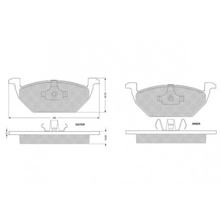 Jeu de quatre plaquettes de...