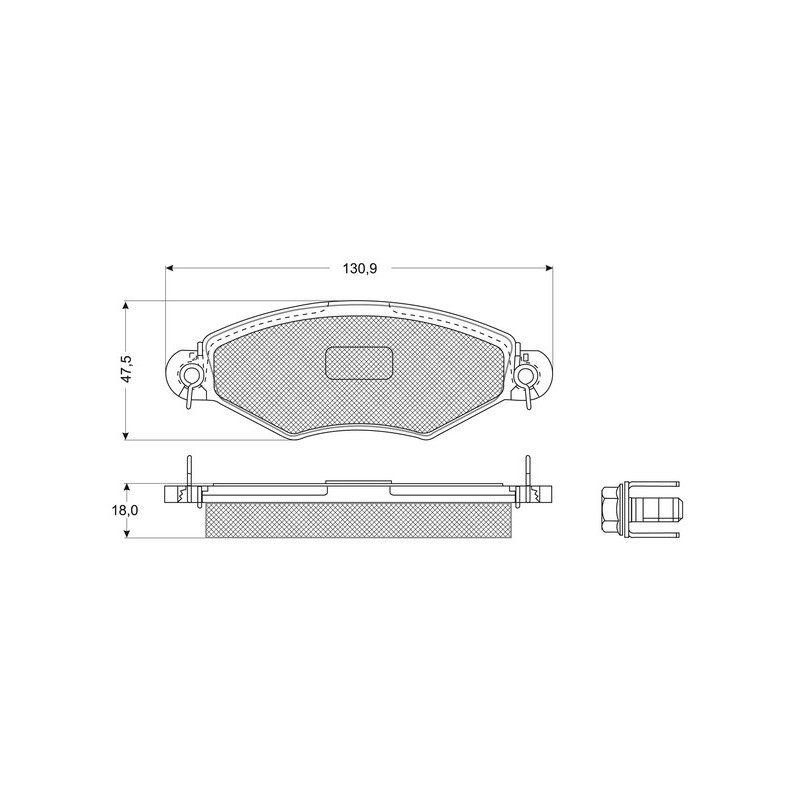 Jeu de quatre plaquettes de frein à disque PROCODIS FRANCE