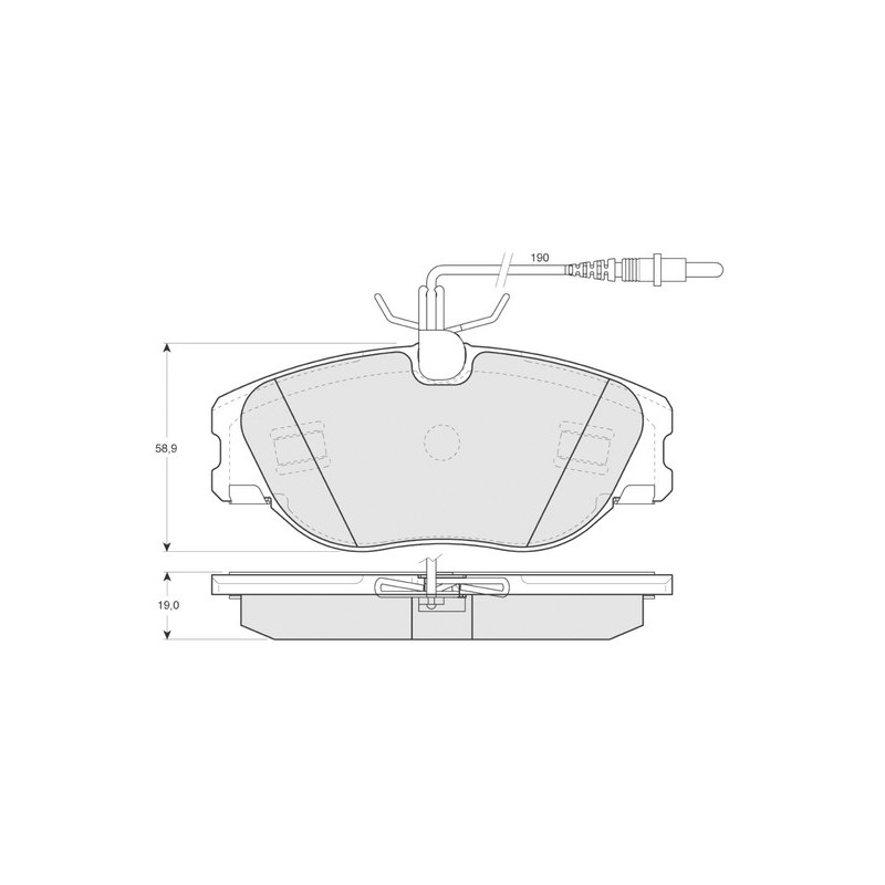 Jeu de quatre plaquettes de frein à disque PROCODIS FRANCE