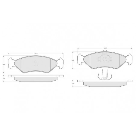 Jeu de quatre plaquettes de...