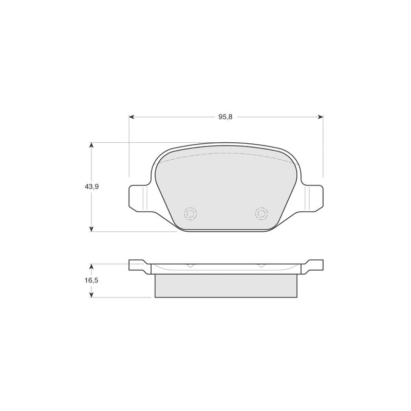 Jeu de quatre plaquettes de frein à disque PROCODIS FRANCE