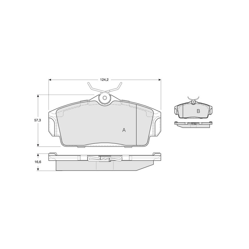 Jeu de quatre plaquettes de frein à disque PROCODIS FRANCE