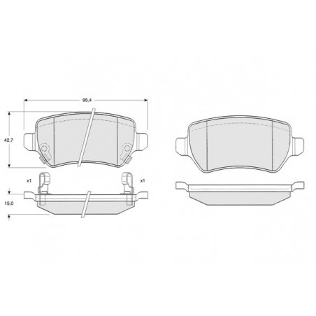 Jeu de quatre plaquettes de...