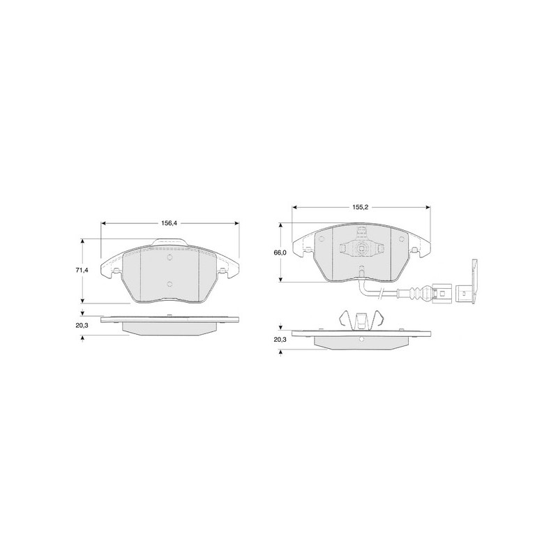 Jeu de quatre plaquettes de frein à disque PROCODIS FRANCE
