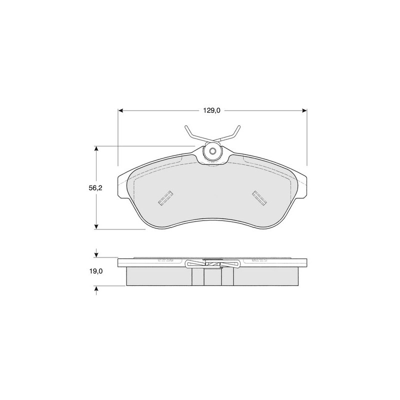 Jeu de quatre plaquettes de frein à disque PROCODIS FRANCE