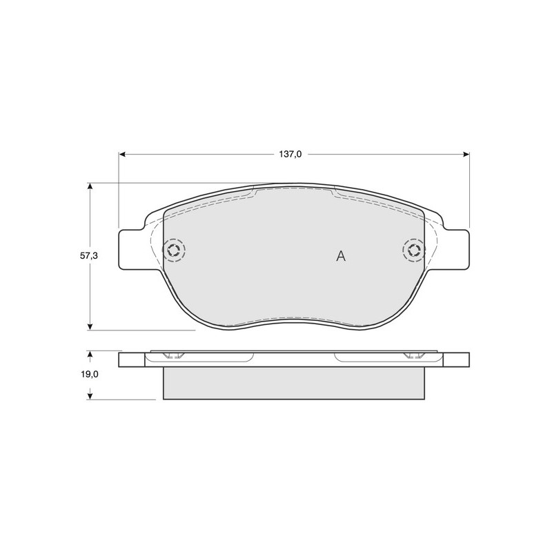 Jeu de quatre plaquettes de frein à disque PROCODIS FRANCE
