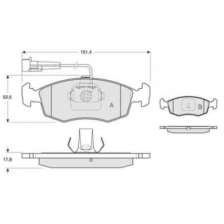 Jeu de quatre plaquettes de...