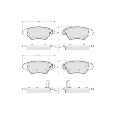 Jeu de quatre plaquettes de...