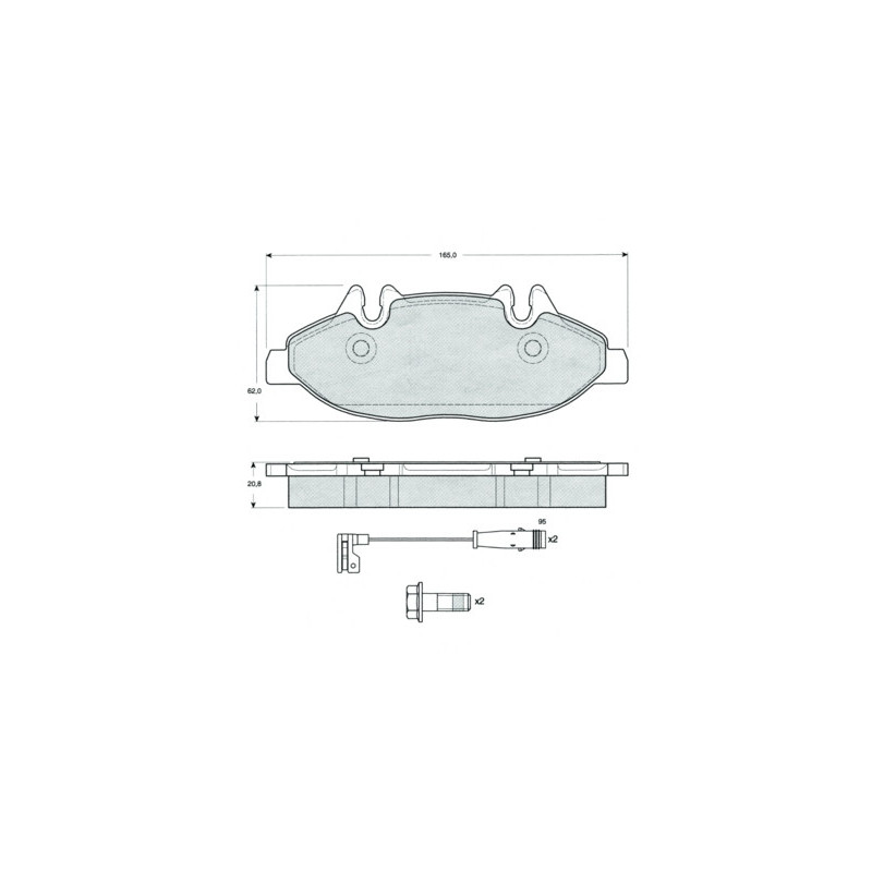 Jeu de quatre plaquettes de frein à disque PROCODIS FRANCE