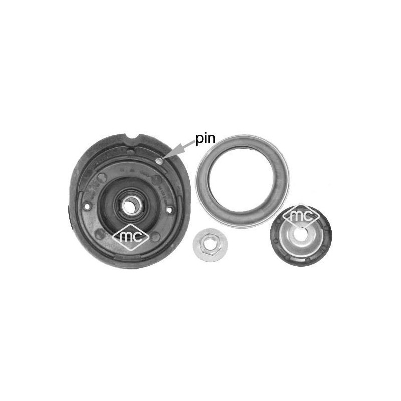 Kit de réparation (palier de la jambe de suspension) Metalcaucho