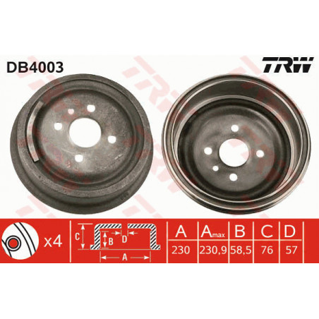 Tambour de frein TRW