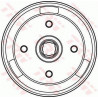 Tambour de frein TRW