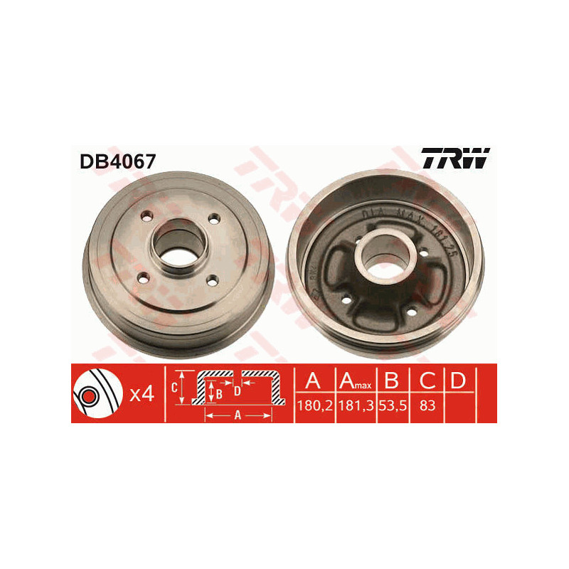 Tambour de frein TRW
