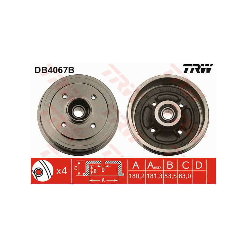 Tambour de frein TRW