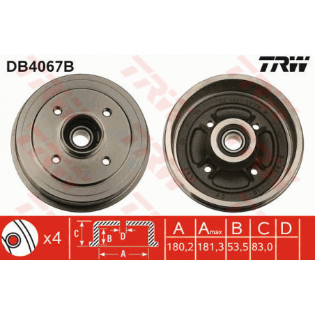 Tambour de frein TRW