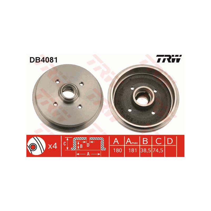 Tambour de frein TRW