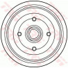 Tambour de frein TRW
