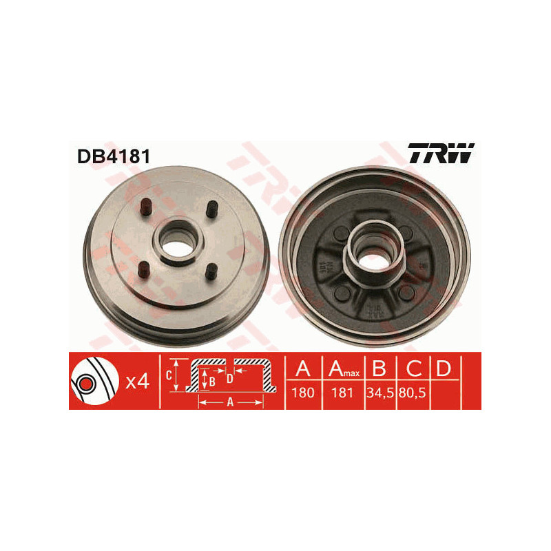 Tambour de frein TRW