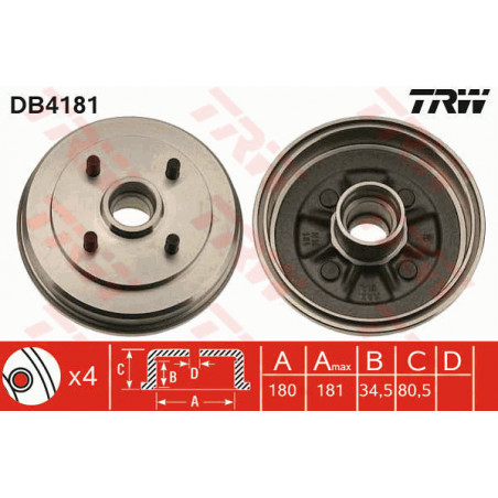 Tambour de frein TRW