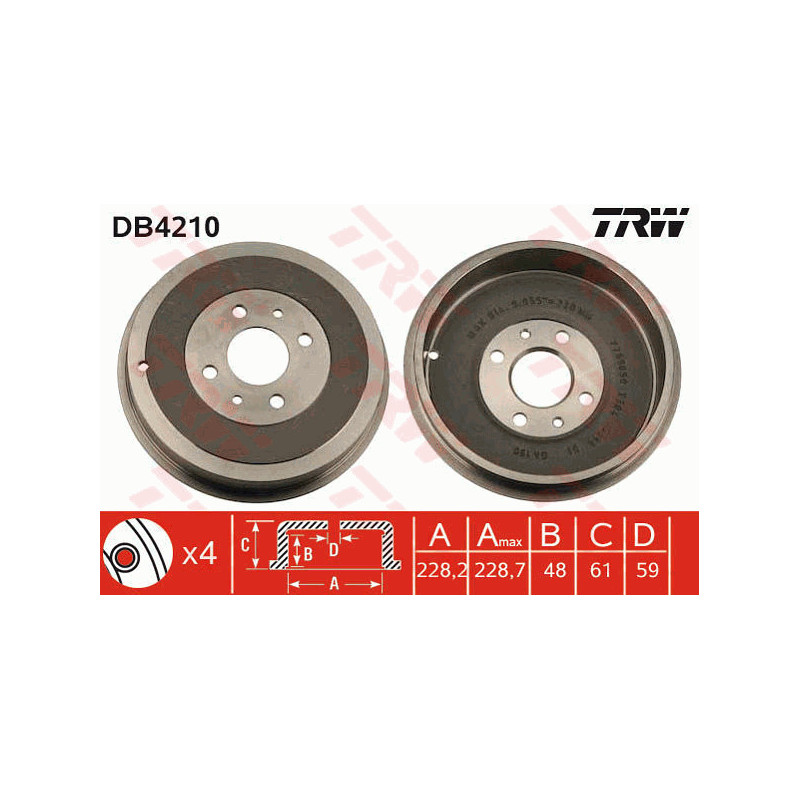 Tambour de frein TRW