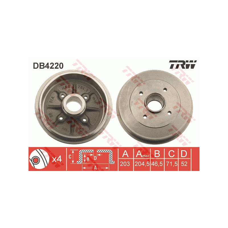 Tambour de frein TRW