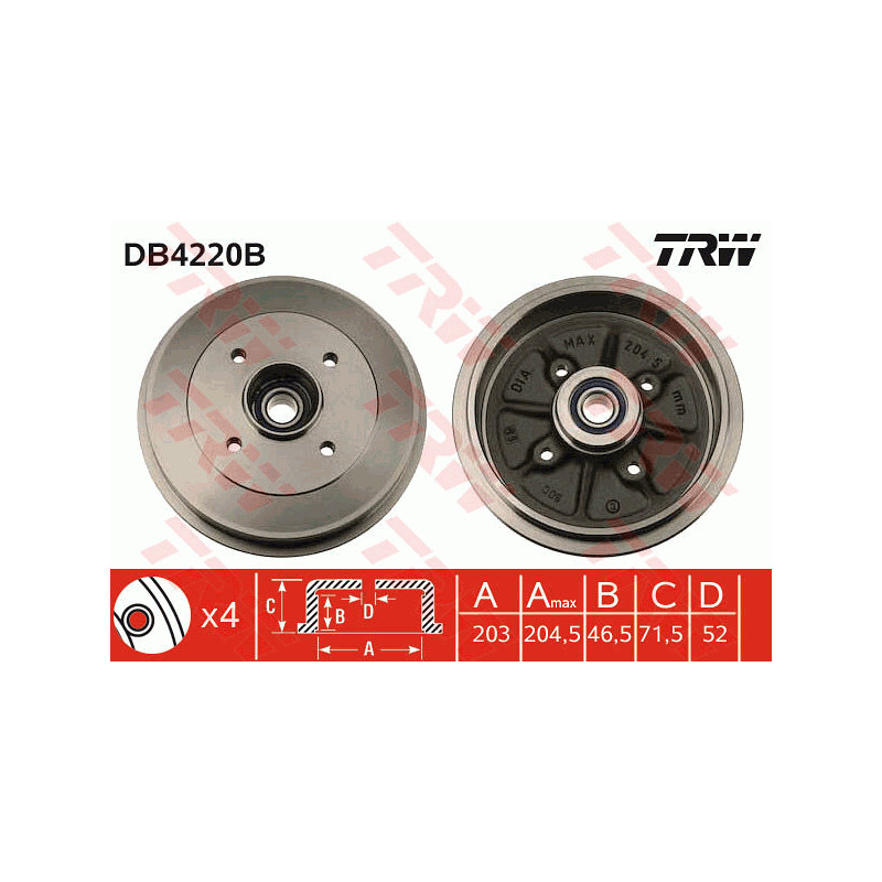 Tambour de frein TRW