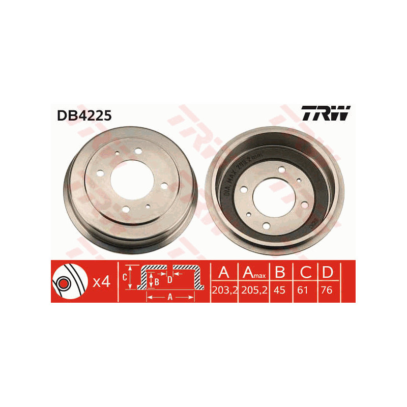 Tambour de frein TRW