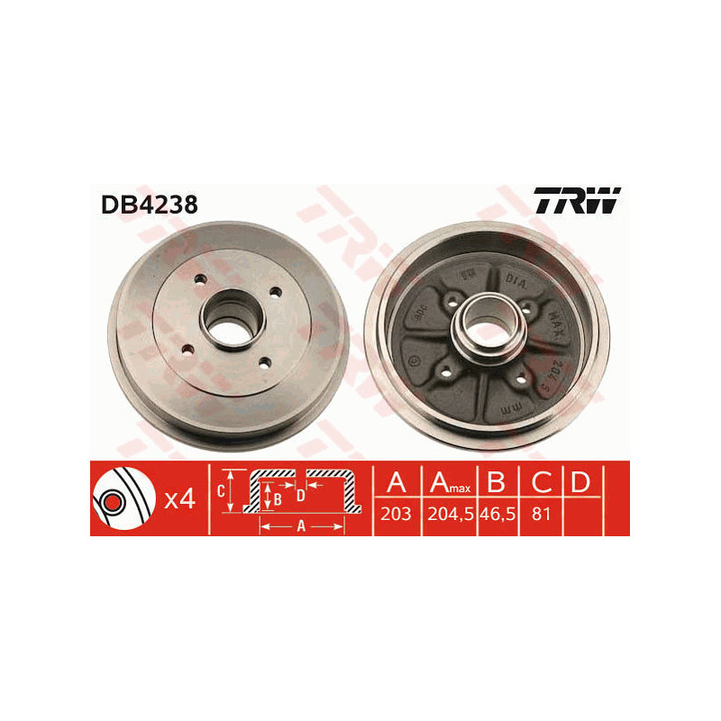 Tambour de frein TRW