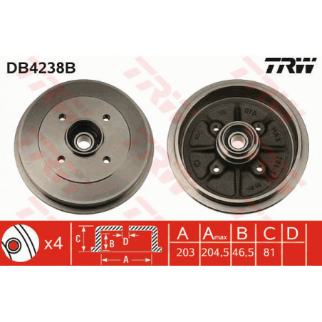 Tambour de frein TRW