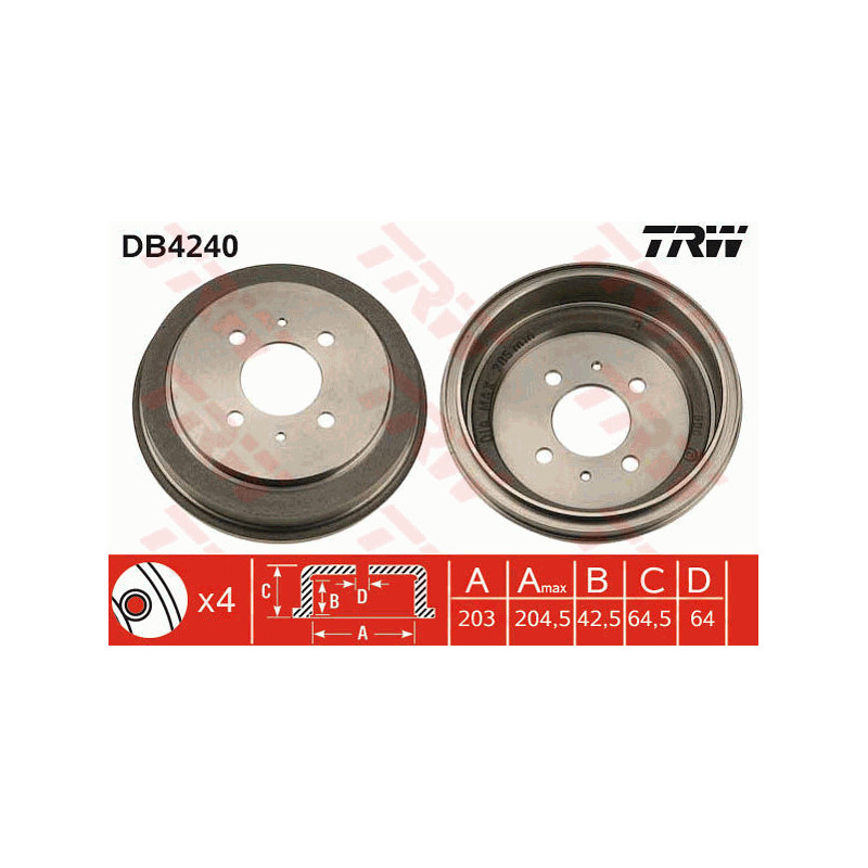 Tambour de frein TRW