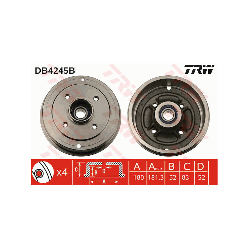 Tambour de frein TRW