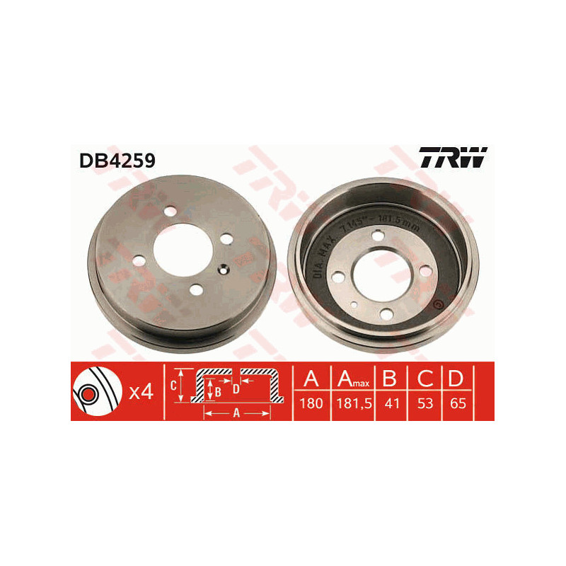 Tambour de frein TRW