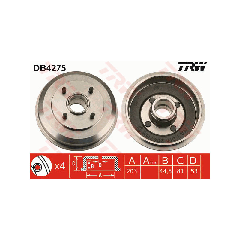 Tambour de frein TRW