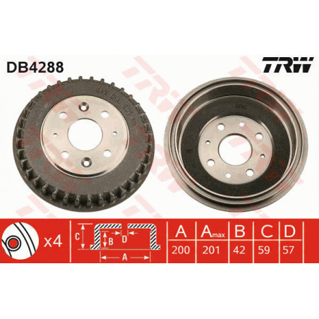Tambour de frein TRW