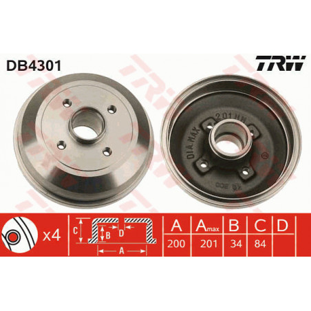 Tambour de frein TRW