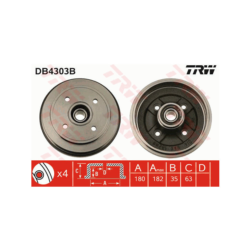 Tambour de frein TRW
