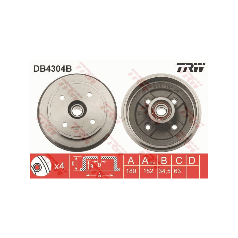 Tambour de frein TRW