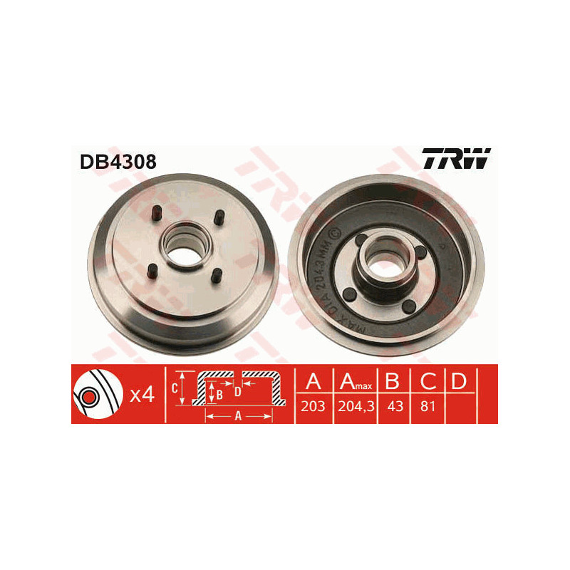 Tambour de frein TRW