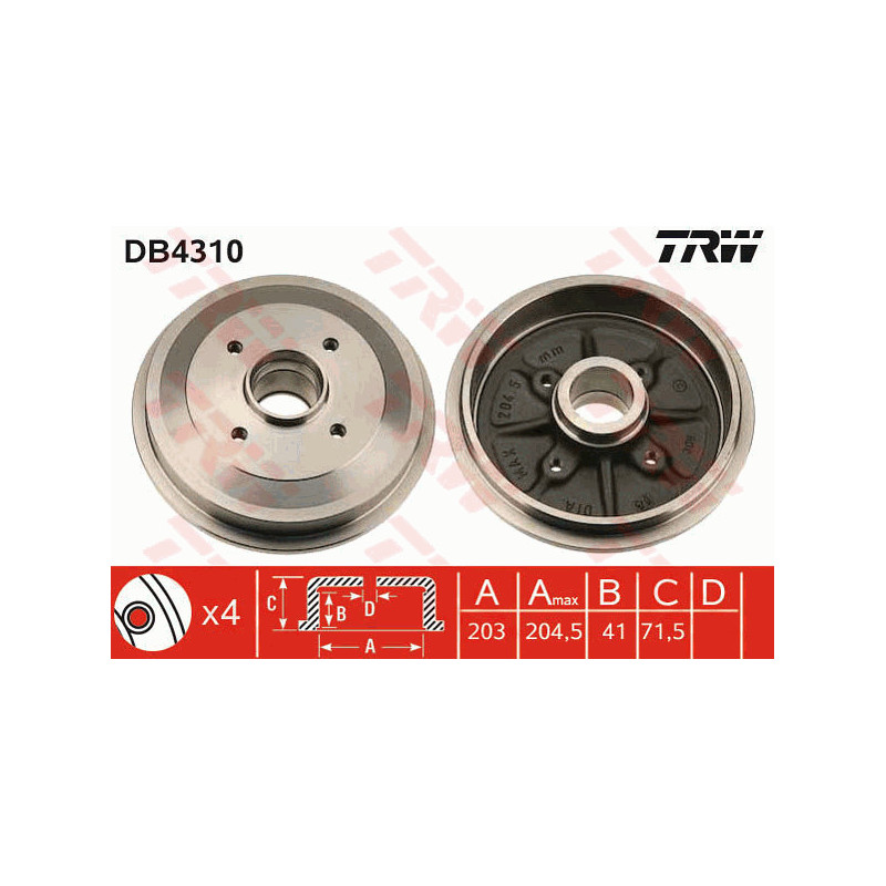 Tambour de frein TRW